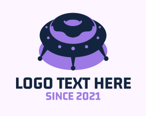 Planetarium - Alien UFO Donut logo design
