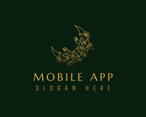 Elegant Flower Moon Logo