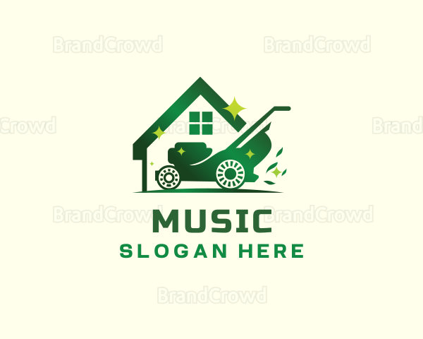 Lawn Mower Gardening Logo