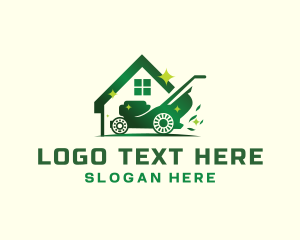 Lawn Mower Gardening Logo