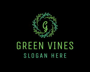 Vines - Wreath Vine Leaf logo design