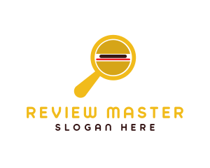 Review - Burger Magnifying Glass logo design