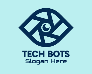 Robotic - Eye Camera Shutter logo design