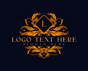 Premium - Premium Floral Crest logo design