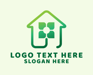 Greenhouse - Sustainable Flower House logo design