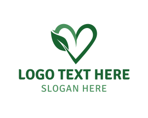Stem - Heart Leaf Stem logo design