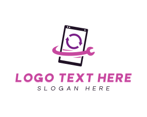 Mobile Phone - Smartphone App Repair logo design