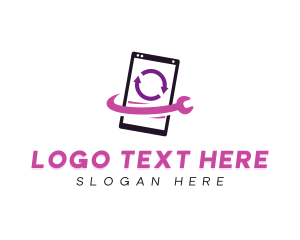 Cyber - Smartphone App Repair logo design