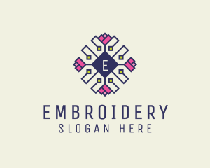 Embroidered Floral Beauty Spa logo design