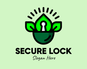 Locked - Eco Planting Security logo design