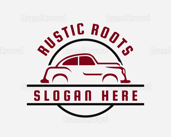 Retro Car Transportation Logo