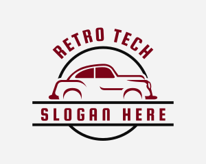 Retro Car Transportation logo design