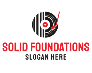 Singer - Vinyl Record Music logo design
