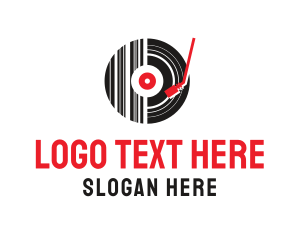 Music Teacher - Vinyl Record Music logo design