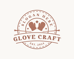 Gloves - Crochet Knitting Mittens logo design