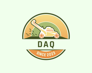 Lawn Mower Gardening Logo