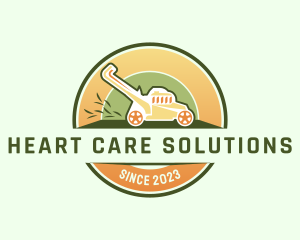 Lawn Mower Gardening logo design