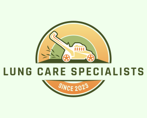 Lawn Mower Gardening logo design