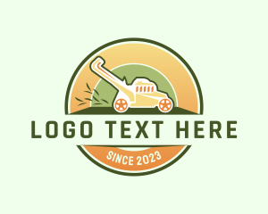 Lawn Mower Gardening Logo