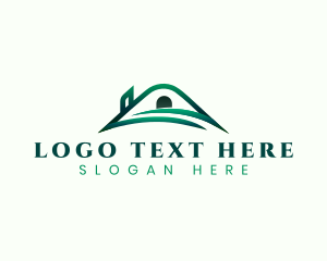 Shelter - Roofing House Construction logo design