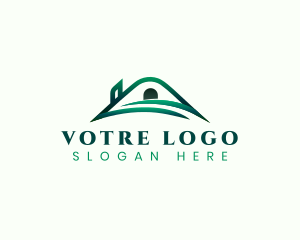 Roofing - Roofing House Construction logo design