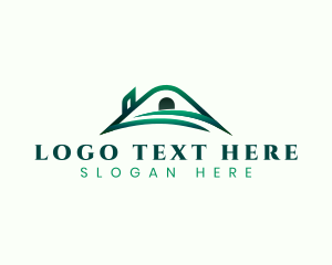 Roofing House Construction Logo