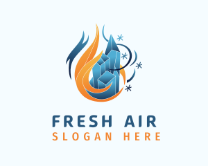 Hot & Cold Ventilation logo design