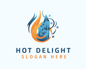 Hot & Cold Ventilation logo design