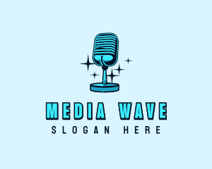 Media Microphone Broadcast logo design