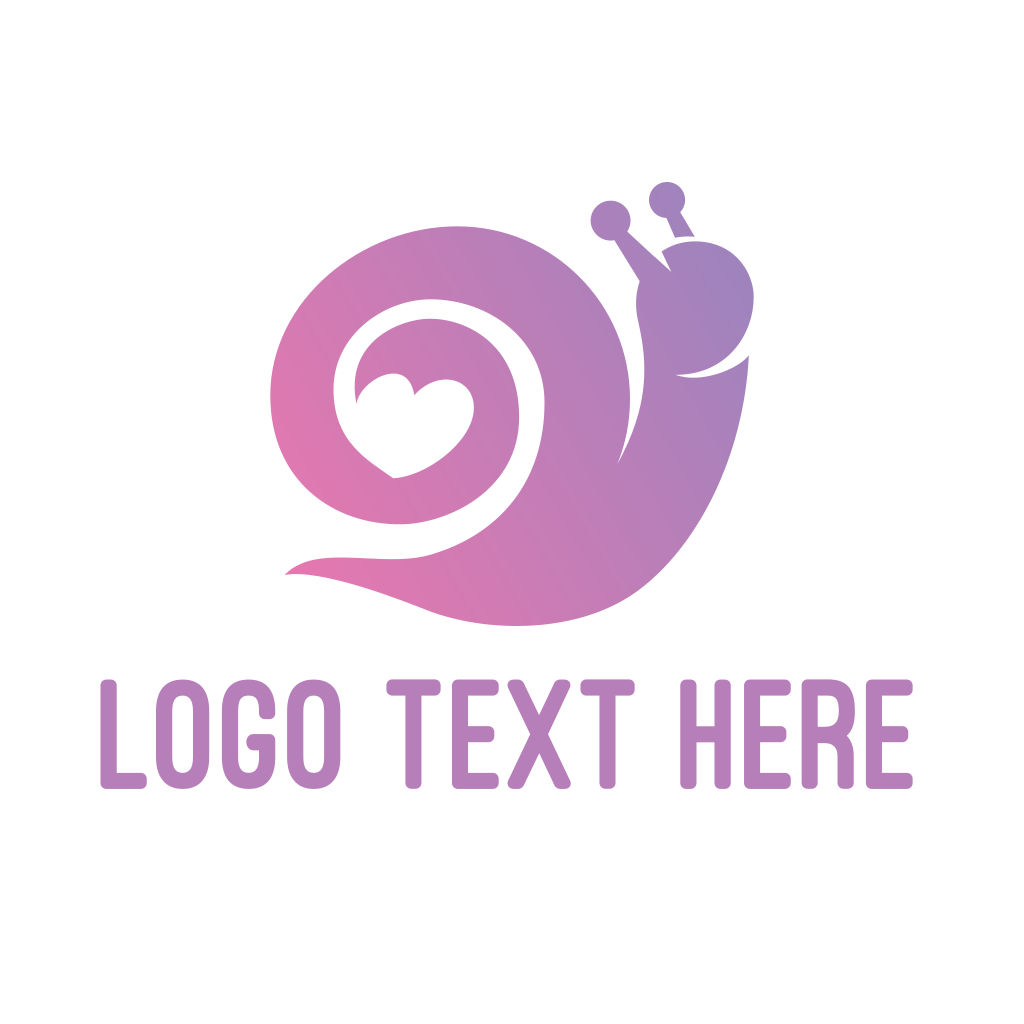 Snail Love Heart Logo  BrandCrowd Logo Maker