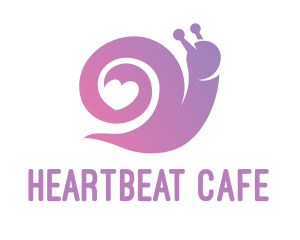 Heart - Snail Love Heart logo design