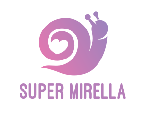 Snail Love Heart logo design