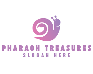 Snail Love Heart logo design