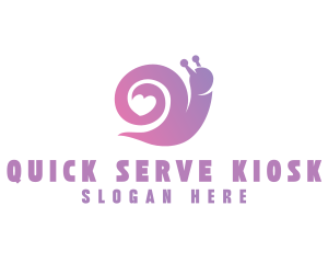 Snail Love Heart logo design