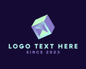 Cyber - 3D Cube Technology logo design