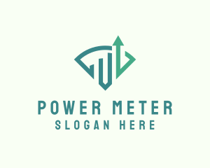 Meter - Investment Meter Arrow logo design