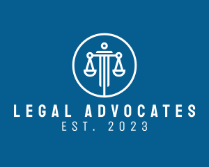 Legal Service Justice Scale  logo design