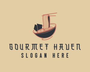 Retro Ramen Restaurant logo design