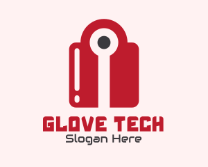 Red Tech Lock logo design