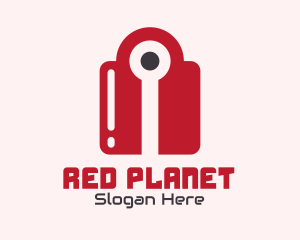 Red Tech Lock logo design