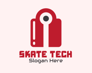 Red Tech Lock logo design