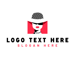 Hat - Woman Fashion Model logo design