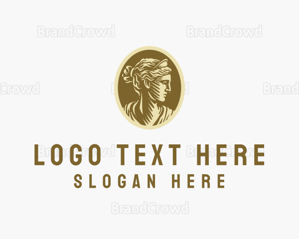 Ancient Goddess Portrait Logo