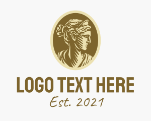 Greece - Ancient Goddess Portrait logo design