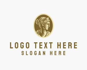 Philosophy - Ancient Goddess Portrait logo design