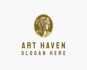 Museum - Ancient Goddess Portrait logo design