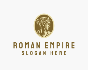 Roman - Ancient Goddess Portrait logo design