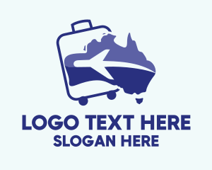 Luggage - Australian Travel Aviation logo design