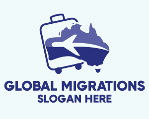 Immigration - Australian Travel Aviation logo design