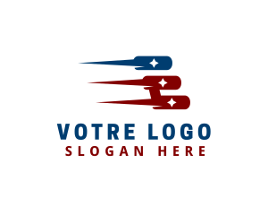 United States - Fast America Letter E logo design